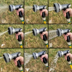 Pistolet D'arrosage Multi Jets 9 Jets Bi Matière Techn'O Fitt Noir Gris -Jardin Outil Magasin arrosage2