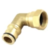 Coupleur Coudé 3/4" Pour Tuyau D'arrosage 19 Mm - Edia - Laiton