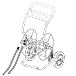 Dévidoir Métallique 2 Roues Pleines Edia Tuyau Arrosage 55m Noir Vert 5 Dévidoir Métallique 2 Roues Pleines Edia Tuyau Arrosage 55m Noir Vert -Jardin Outil Magasin devidoir edia 2 roues vue eclatee