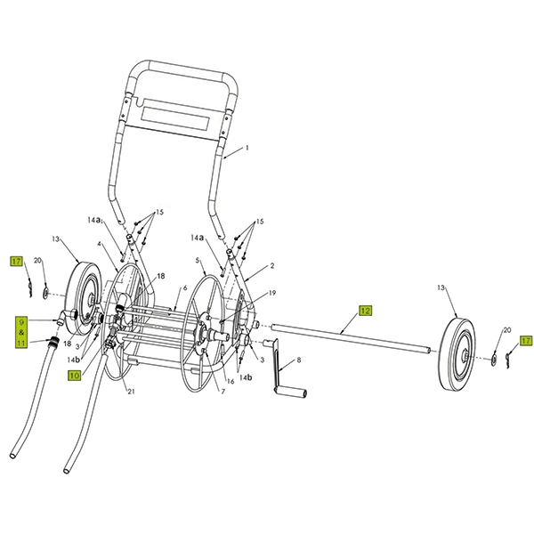 Dévidoir Métallique 2 Roues Pleines Edia Tuyau Arrosage 55m Noir Vert 1 Dévidoir Métallique 2 Roues Pleines Edia Tuyau Arrosage 55m Noir Vert