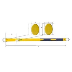 Merlin éclateur Pour Fendre Bûches - Perrin - Lame Acier - Manche Composite 90 Cm -Jardin Outil Magasin dimensions manche