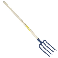 Fourche à Bêcher à 4 Dents Triangulaires - Perrin - Emmanchement Cintré Pomme 132 Cm