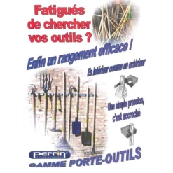 Porte Outils Sur Rail Longueur 900mm Avec 2 Crochets Et 3 Crochets
