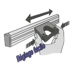 Porte Outils Sur Rail Longueur 900mm Avec 2 Crochets Et 3 Crochets -Jardin Outil Magasin gamme porte outils porte outil