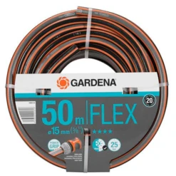 Tuyau D'arrosage Comfort Flex Gardena - 25 Bar - Diamètre 15 Mm Ø 5/8" - Longueur 50 Mètres 18049-26
