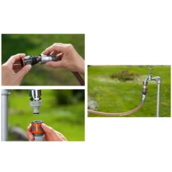 Raccord D'arrosage Rapide Premium Pour Tuyau Ø 13 - 15 Mm - Gardena - A Fixer Au Nez De Robinet 18255-20 -Jardin Outil Magasin p256869 pic3