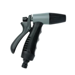 Pistolet Gainé Arrosage Jet Droit Réglable Bi Matière Techn'O Fitt Noir