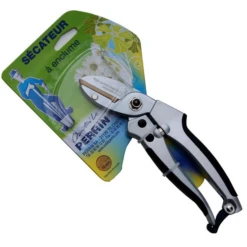 Sécateur Lame Acier Enclume 5,9 Cm Perrin Coupe 18 Mm Corps Aluminium