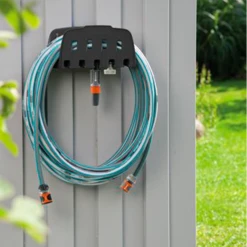 Support Mural Tuyau Arrosage Ø 13-15-19 Mm Encoches Accessoires Gardena -Jardin Outil Magasin support mural compact tuyau darrosage 13 15 19 mm encoches accessoires gardena 4