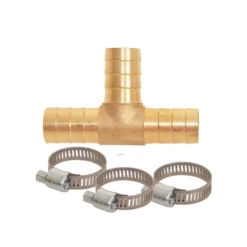 Raccord Cannelé Dérivation Té 3 Colliers Serrage Fitt 15 Mm Laiton