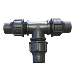 Raccord Té Compression Tuyau Goutte à Goutte Ø 17x20mm Fitt PE Noir