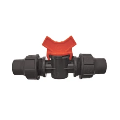 Vanne Régulation Compression Arrosage Goutte à Goutte Ø 13x16 Mm PE Noir