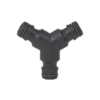 Raccord Automatique Y Dérivation Arrosage Triple Mâle Plastique Noir